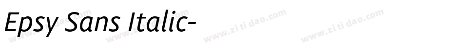Epsy Sans Italic字体转换